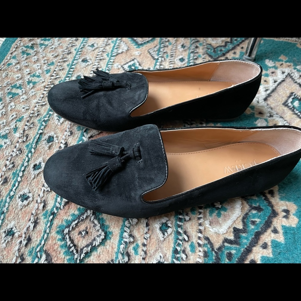 Black Suede J Crew Flats